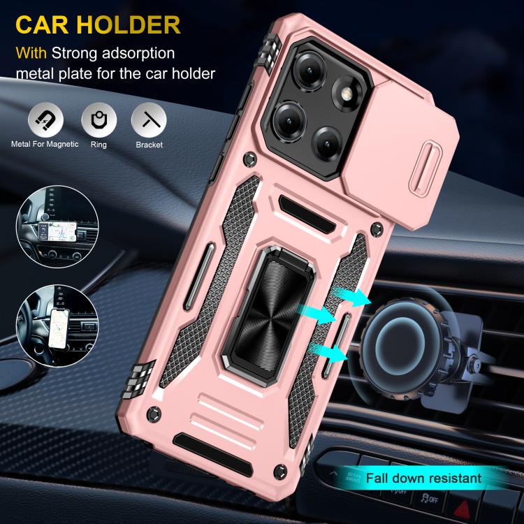 For Motorola Moto G Stylus 5G 2025 Armor PC + TPU Camera Shield Phone Case