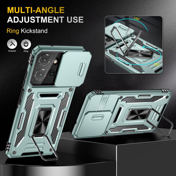 For Motorola Moto G Power 5G 2025 Armor PC + TPU Camera Shield Phone Case
