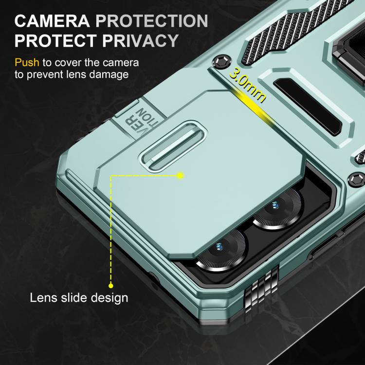 For Motorola Moto G Power 5G 2025 Armor PC + TPU Camera Shield Phone Case