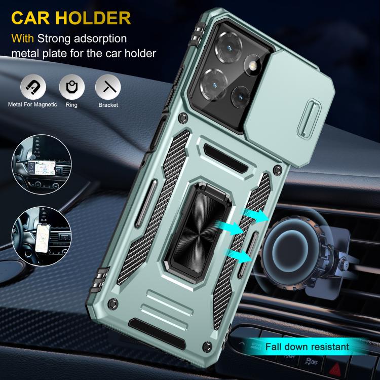 For Motorola Moto G Power 5G 2025 Armor PC + TPU Camera Shield Phone Case