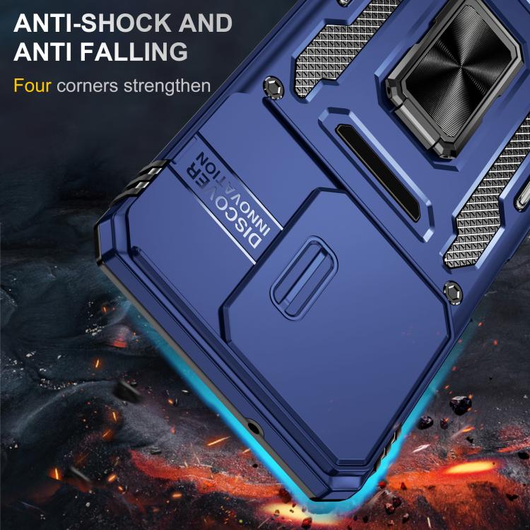 For Motorola Moto G Power 5G 2025 Armor PC + TPU Camera Shield Phone Case