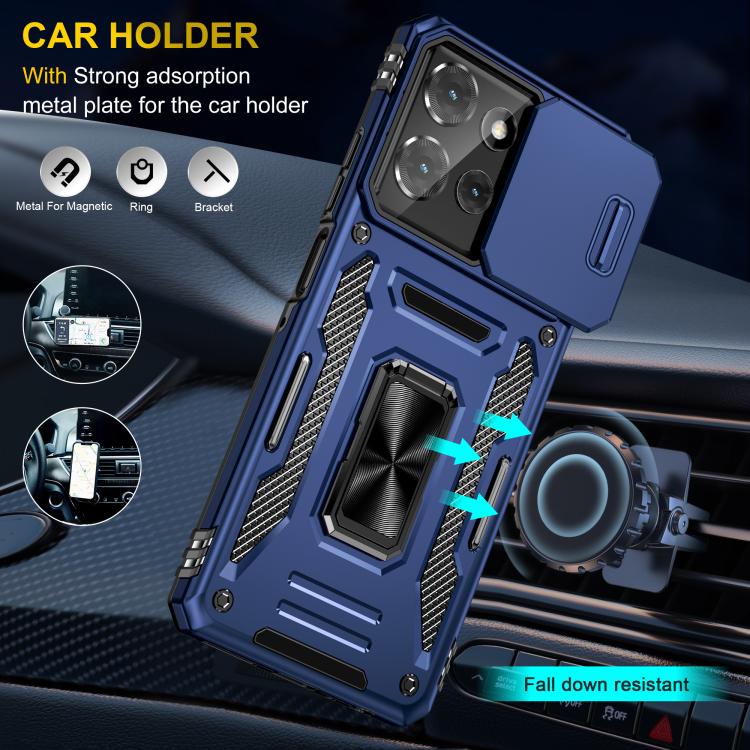 For Motorola Moto G Power 5G 2025 Armor PC + TPU Camera Shield Phone Case