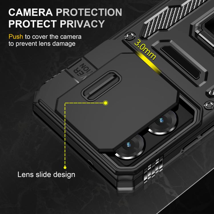 For Motorola Moto G Power 5G 2025 Armor PC + TPU Camera Shield Phone Case