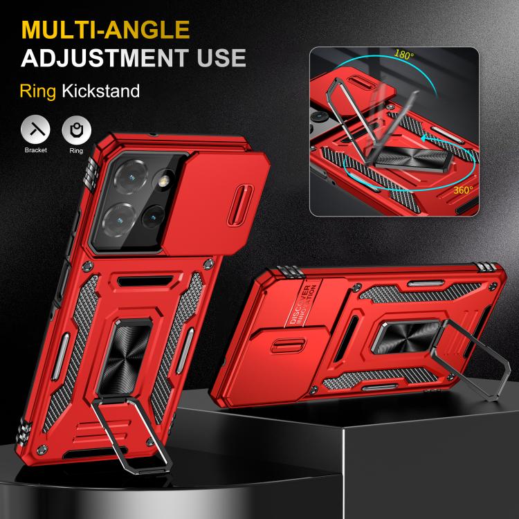 For Motorola Moto G Power 5G 2025 Armor PC + TPU Camera Shield Phone Case