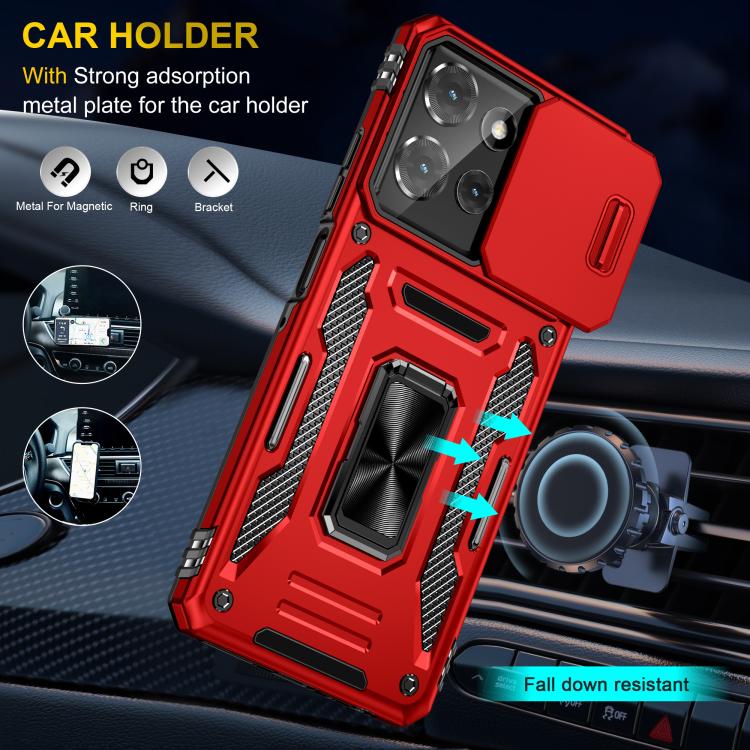 For Motorola Moto G Power 5G 2025 Armor PC + TPU Camera Shield Phone Case