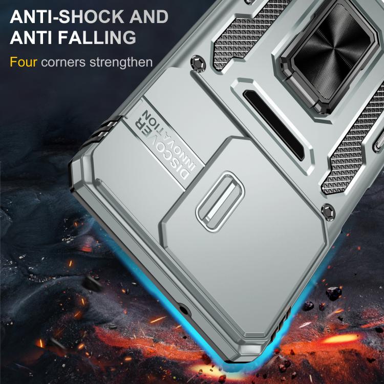For Motorola Moto G Power 5G 2025 Armor PC + TPU Camera Shield Phone Case