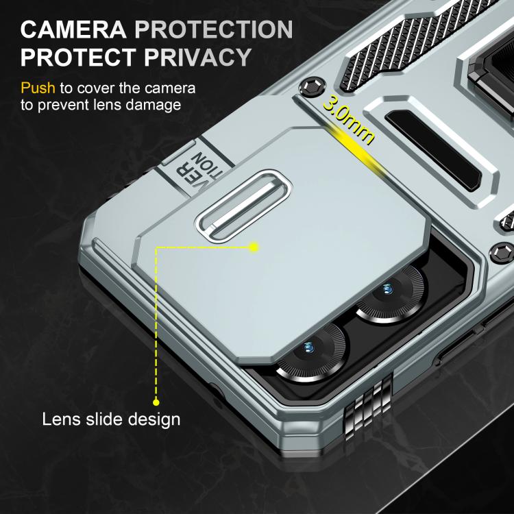 For Motorola Moto G Power 5G 2025 Armor PC + TPU Camera Shield Phone Case