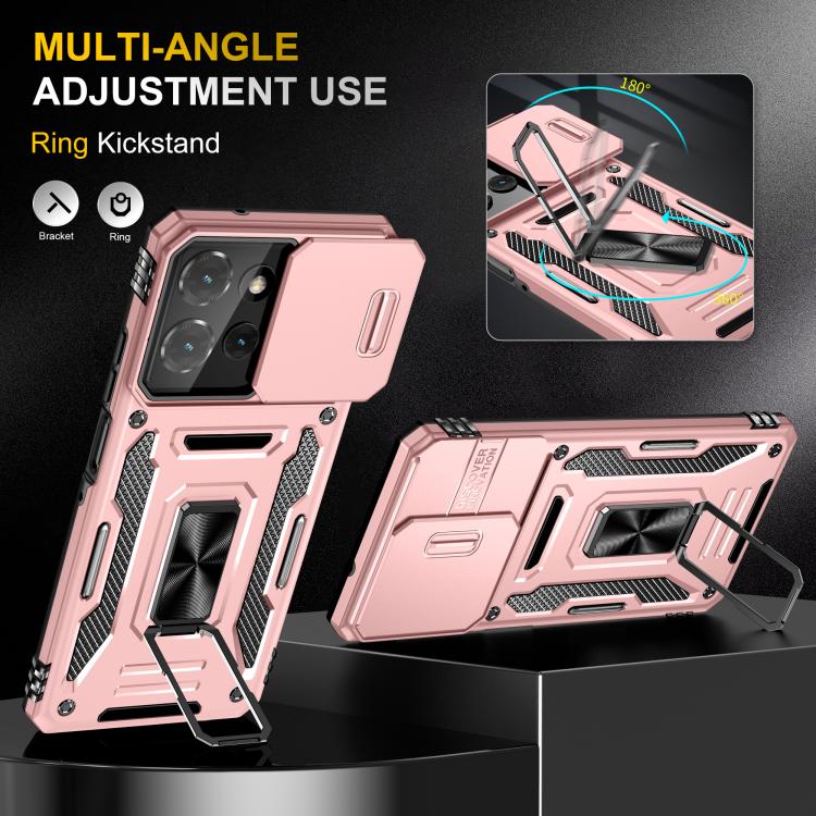 For Motorola Moto G Power 5G 2025 Armor PC + TPU Camera Shield Phone Case
