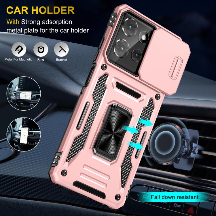 For Motorola Moto G Power 5G 2025 Armor PC + TPU Camera Shield Phone Case