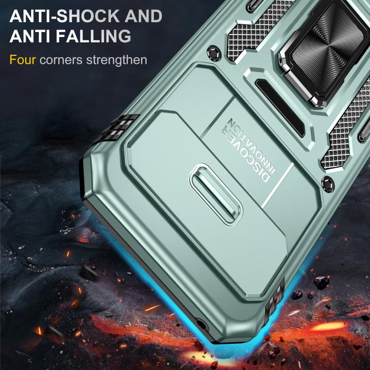 For Google Pixel 9a Armor PC + TPU Camera Shield Phone Case