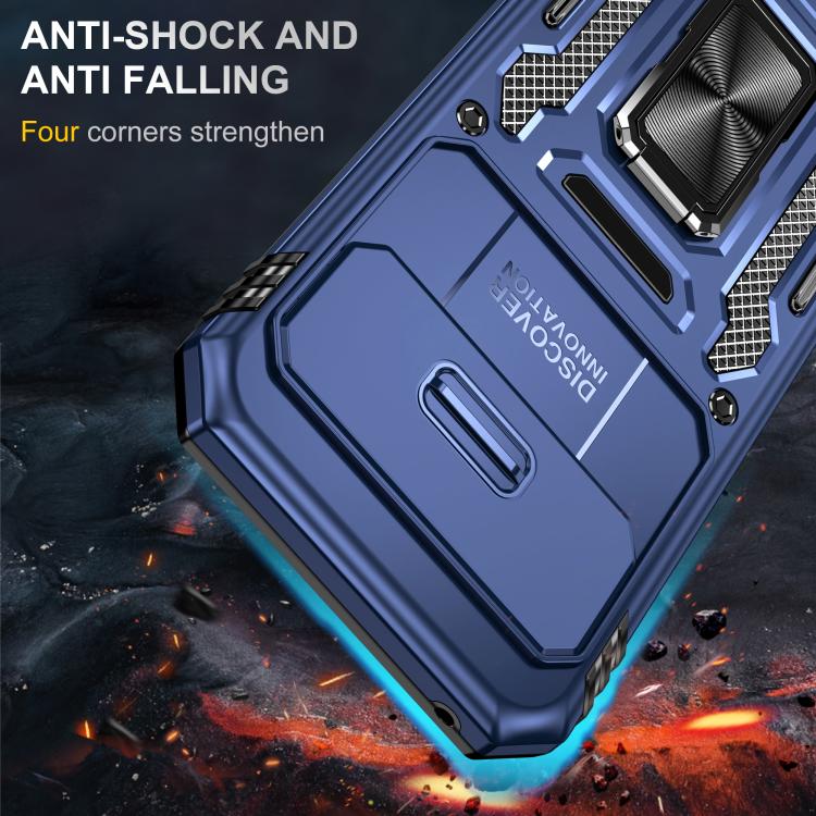 For Google Pixel 9a Armor PC + TPU Camera Shield Phone Case