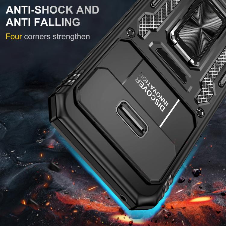For Google Pixel 9a Armor PC + TPU Camera Shield Phone Case