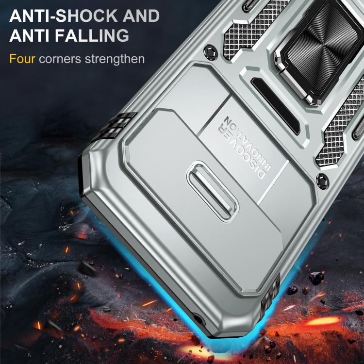 For Google Pixel 9a Armor PC + TPU Camera Shield Phone Case