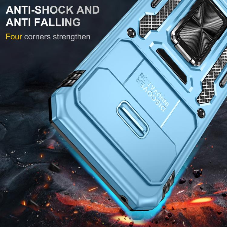 For Google Pixel 9a Armor PC + TPU Camera Shield Phone Case