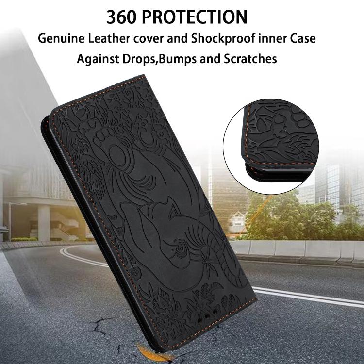 For Redmi Note 14 4G 163.25mm Retro Elephant Embossed Leather Phone Case