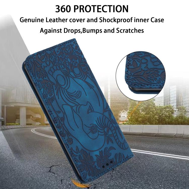 For Redmi Note 14 4G 164.84mm Retro Elephant Embossed Leather Phone Case
