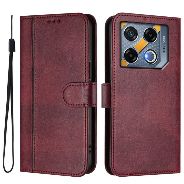 For Infinix GT 20 Pro 5G Line Splicing Buckle Retro Leather Phone Case