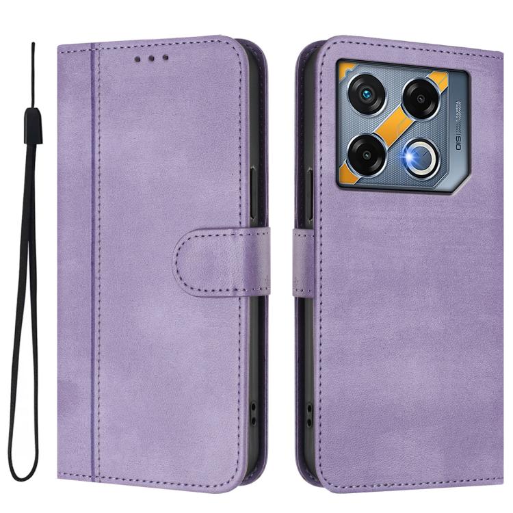 For Infinix GT 20 Pro 5G Line Splicing Buckle Retro Leather Phone Case