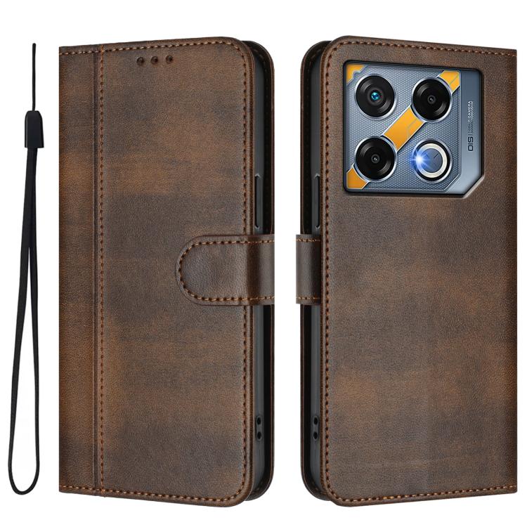 For Infinix GT 20 Pro 5G Line Splicing Buckle Retro Leather Phone Case