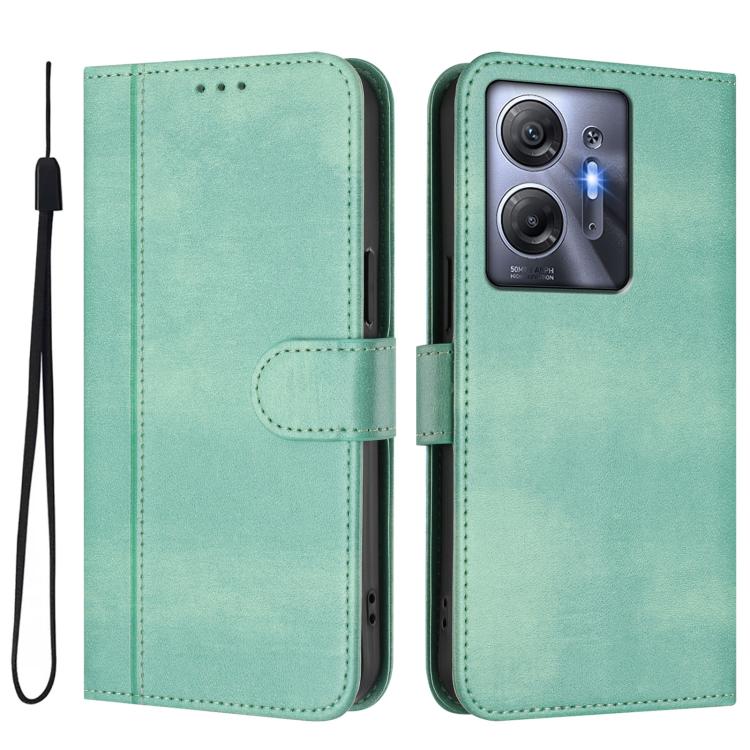 For Infinix Hot 30 5G Line Splicing Buckle Retro Leather Phone Case