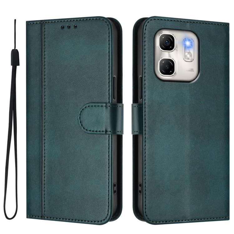 For Infinix Hot 50i 4G / Smart 9 4G / 9 HD Line Splicing Buckle Retro Leather Phone Case