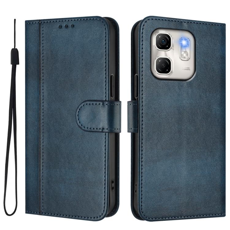 For Infinix Hot 50i 4G / Smart 9 4G / 9 HD Line Splicing Buckle Retro Leather Phone Case