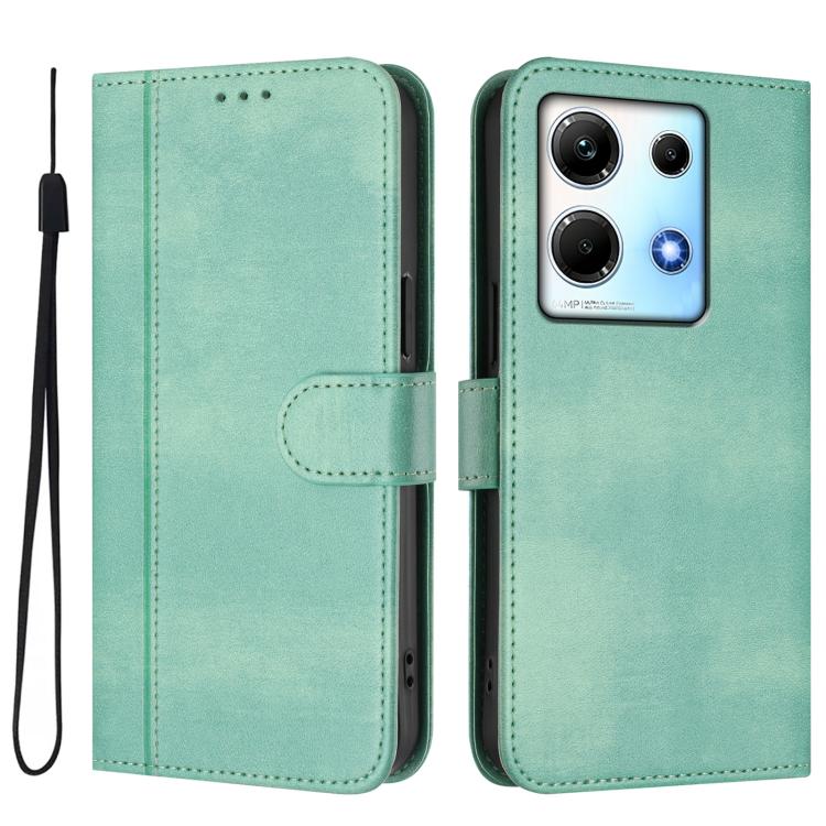 For Infinix Note 30 4G / 5G Line Splicing Buckle Retro Leather Phone Case