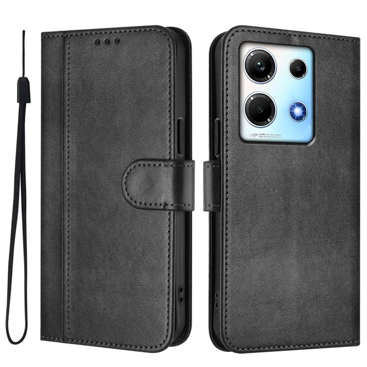 For Infinix Note 30 4G / 5G Line Splicing Buckle Retro Leather Phone Case