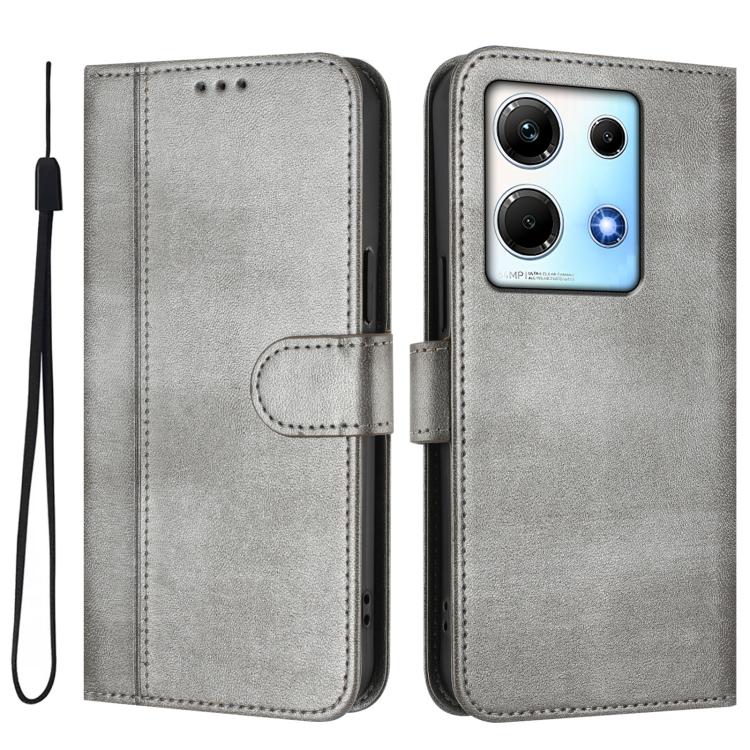 For Infinix Note 30 4G / 5G Line Splicing Buckle Retro Leather Phone Case