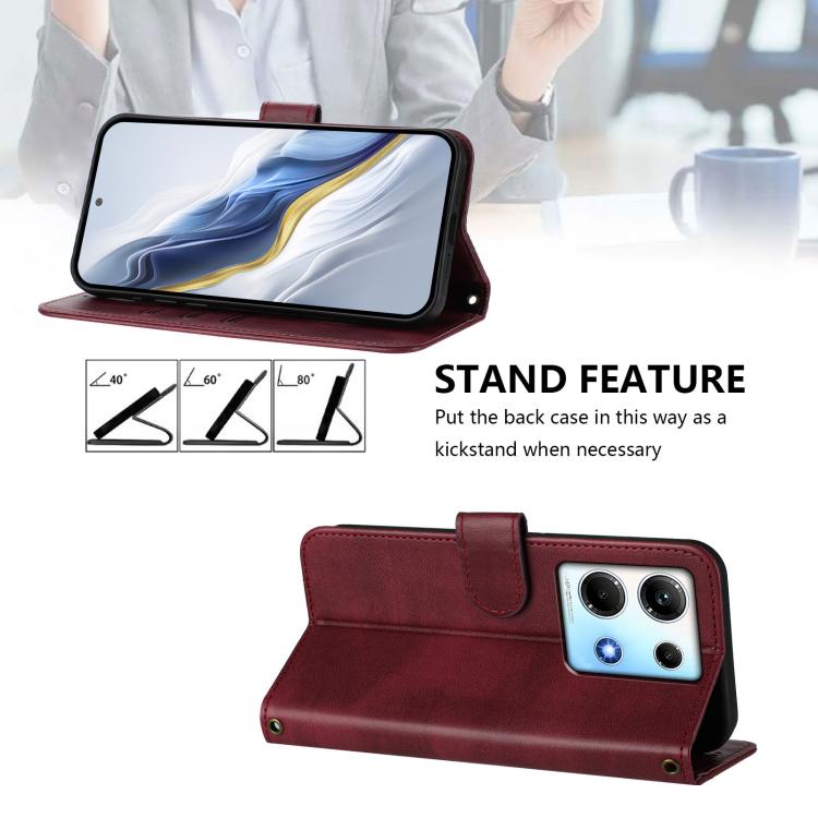 For Infinix Note 30 4G / 5G Line Splicing Buckle Retro Leather Phone Case