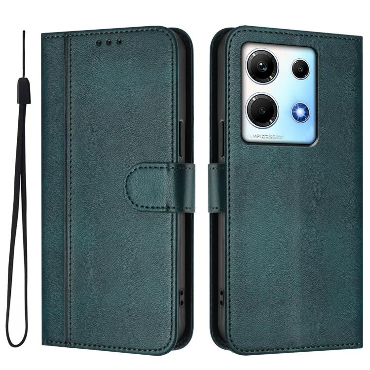 For Infinix Note 30 4G / 5G Line Splicing Buckle Retro Leather Phone Case