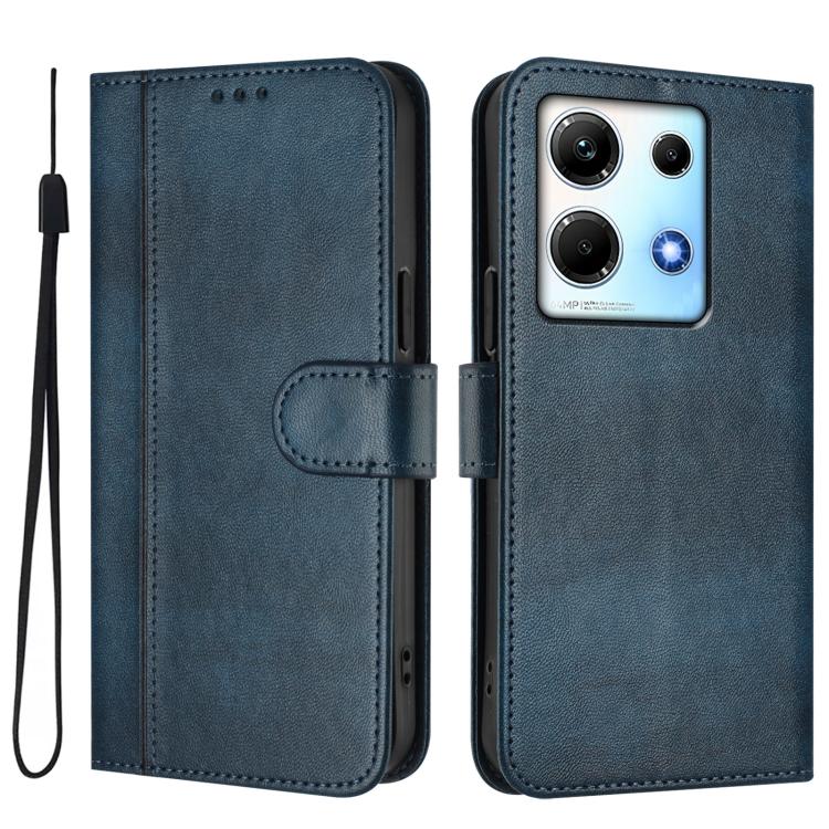For Infinix Note 30 4G / 5G Line Splicing Buckle Retro Leather Phone Case