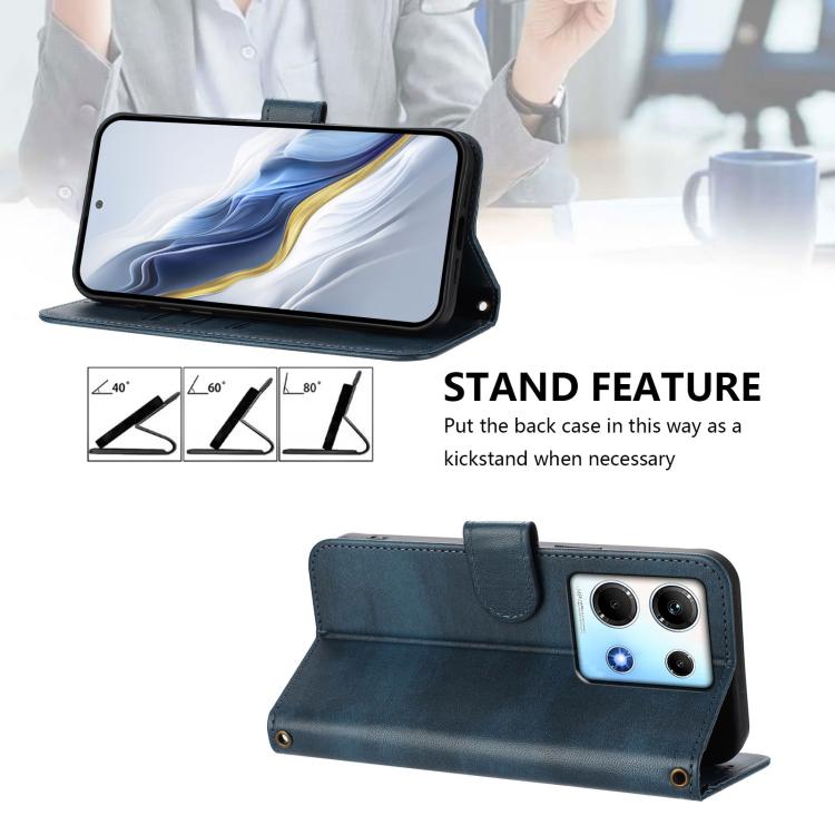 For Infinix Note 30 4G / 5G Line Splicing Buckle Retro Leather Phone Case