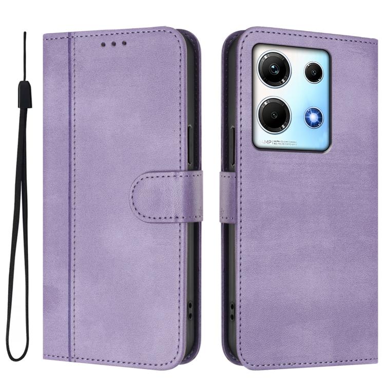 For Infinix Note 30 4G / 5G Line Splicing Buckle Retro Leather Phone Case
