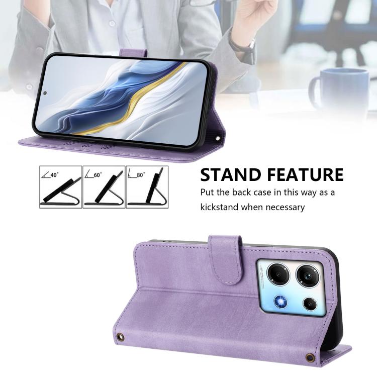 For Infinix Note 30 4G / 5G Line Splicing Buckle Retro Leather Phone Case