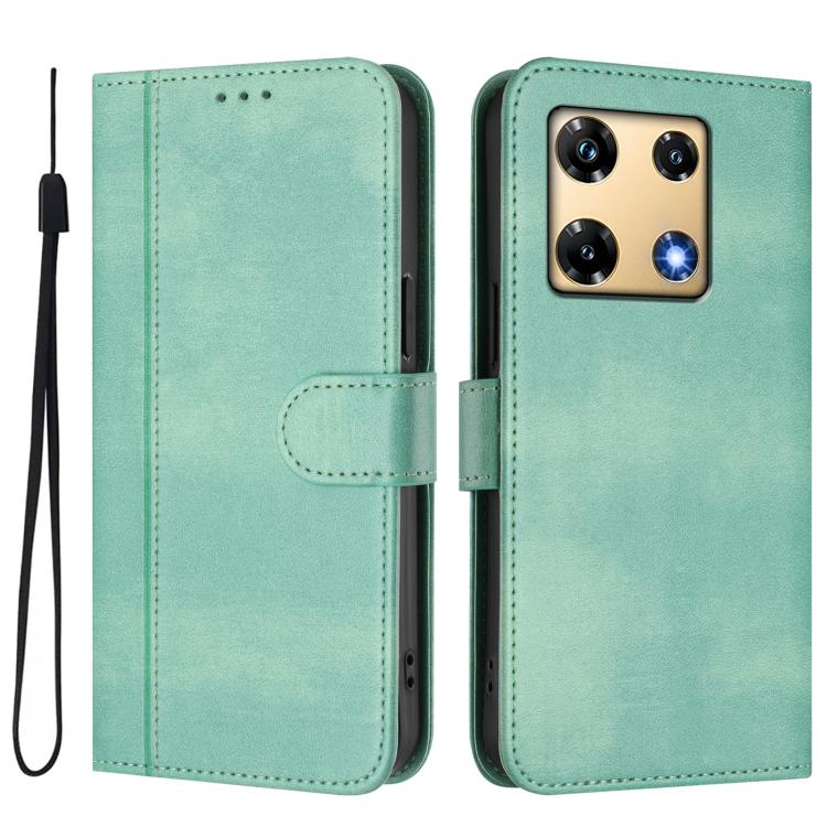 For Infinix Note 30 Pro 4G Line Splicing Buckle Retro Leather Phone Case
