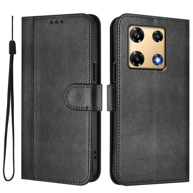 For Infinix Note 30 Pro 4G Line Splicing Buckle Retro Leather Phone Case