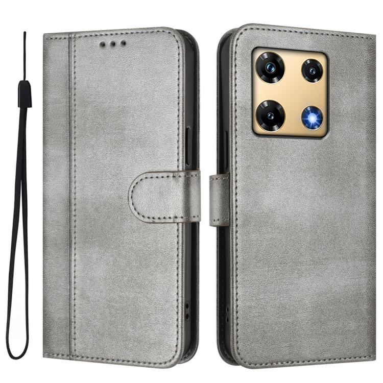 For Infinix Note 30 Pro 4G Line Splicing Buckle Retro Leather Phone Case