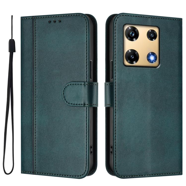 For Infinix Note 30 Pro 4G Line Splicing Buckle Retro Leather Phone Case