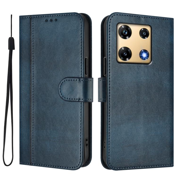 For Infinix Note 30 Pro 4G Line Splicing Buckle Retro Leather Phone Case