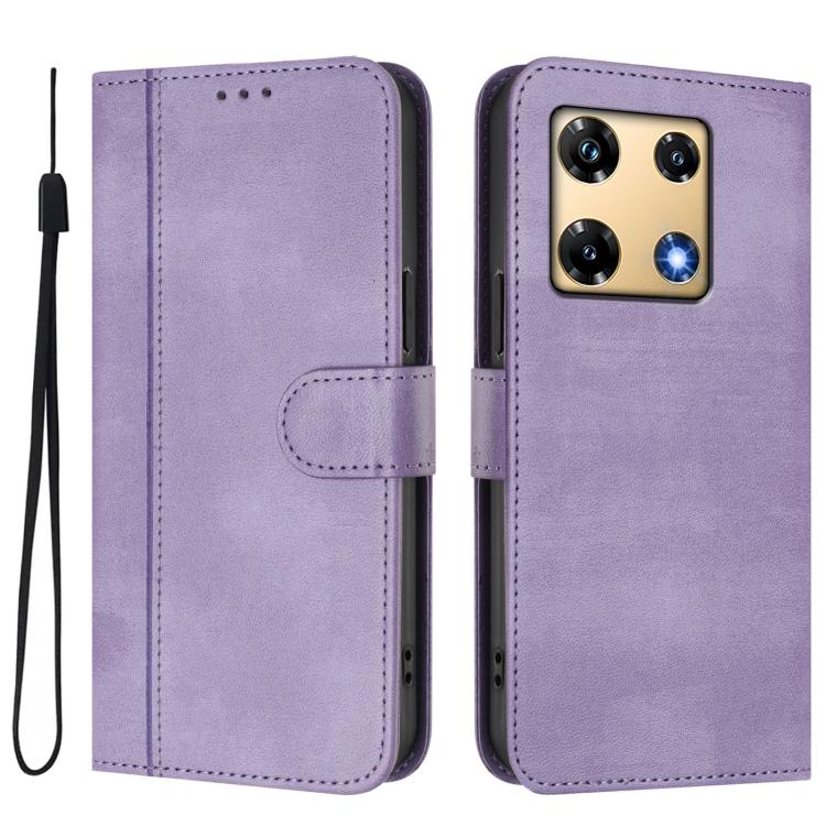 For Infinix Note 30 Pro 4G Line Splicing Buckle Retro Leather Phone Case