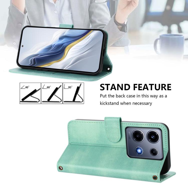 For Infinix Note 30 VIP Line Splicing Buckle Retro Leather Phone Case