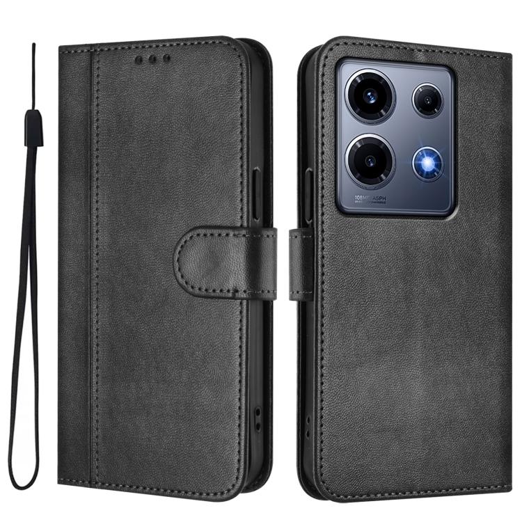 For Infinix Note 30 VIP Line Splicing Buckle Retro Leather Phone Case