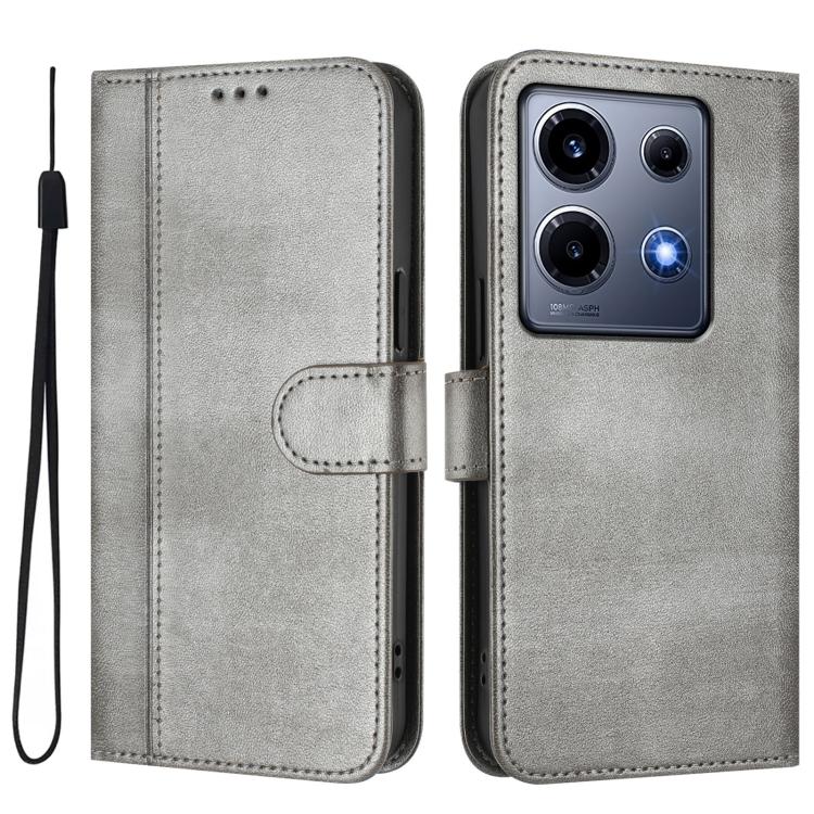 For Infinix Note 30 VIP Line Splicing Buckle Retro Leather Phone Case