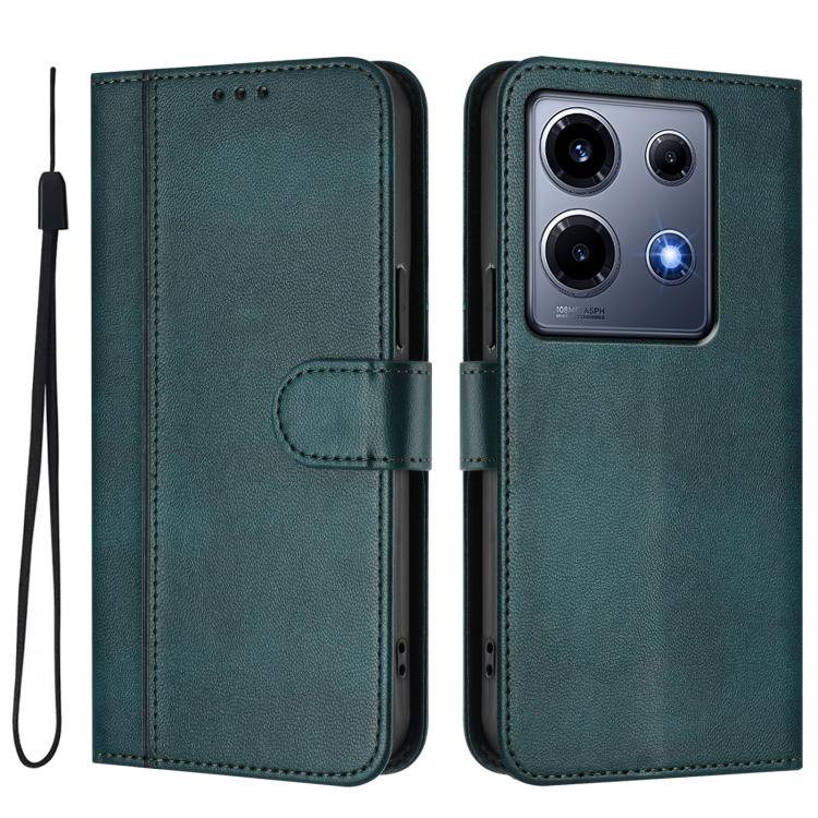 For Infinix Note 30 VIP Line Splicing Buckle Retro Leather Phone Case