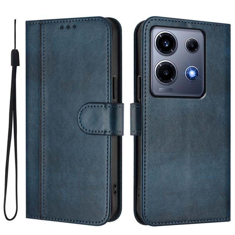 For Infinix Note 30 VIP Line Splicing Buckle Retro Leather Phone Case