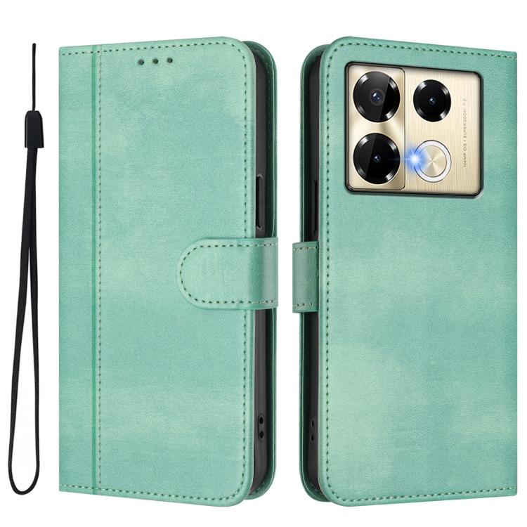 For Infinix Note 40 Pro 4G / 5G / 40 Pro+ 5G Line Splicing Buckle Retro Leather Phone Case