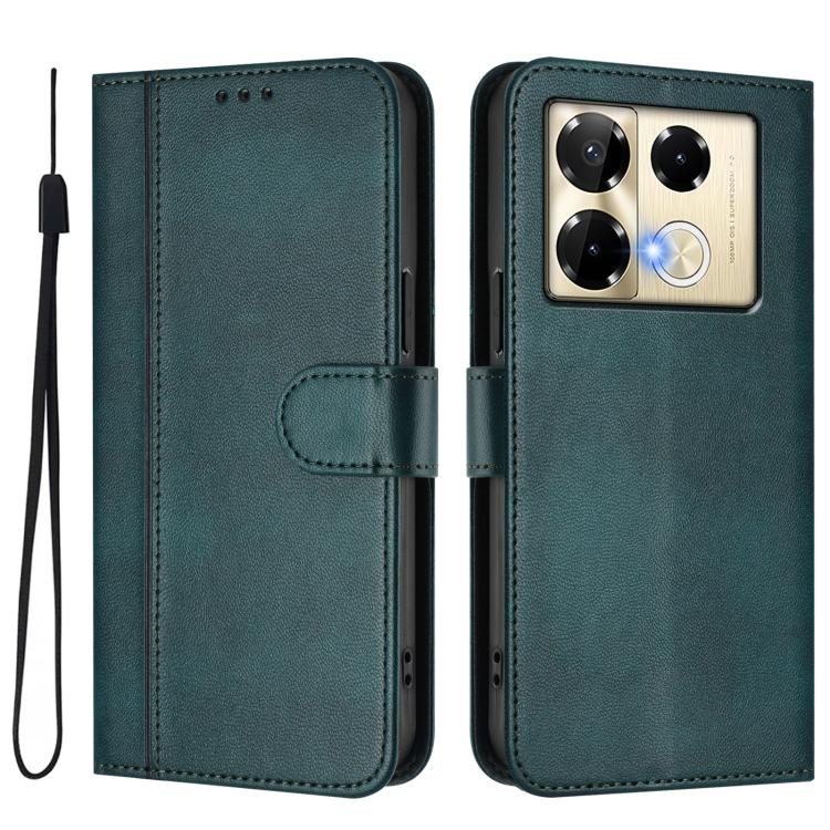 For Infinix Note 40 Pro 4G / 5G / 40 Pro+ 5G Line Splicing Buckle Retro Leather Phone Case