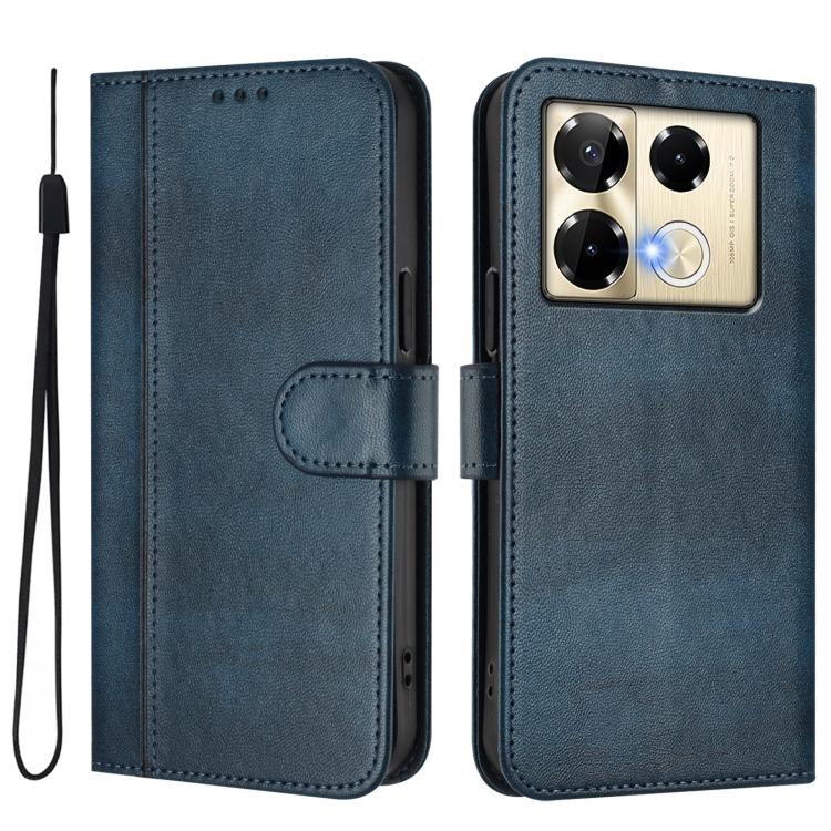 For Infinix Note 40 Pro 4G / 5G / 40 Pro+ 5G Line Splicing Buckle Retro Leather Phone Case