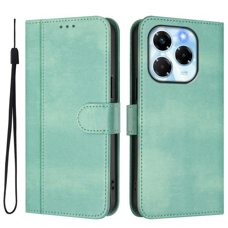 For Infinix Note 40X 5G Line Splicing Buckle Retro Leather Phone Case